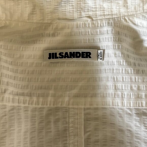 Jil Sander white seersucker suit size Fr 38 (US 6) pants & jacket - Picture 10 of 10
